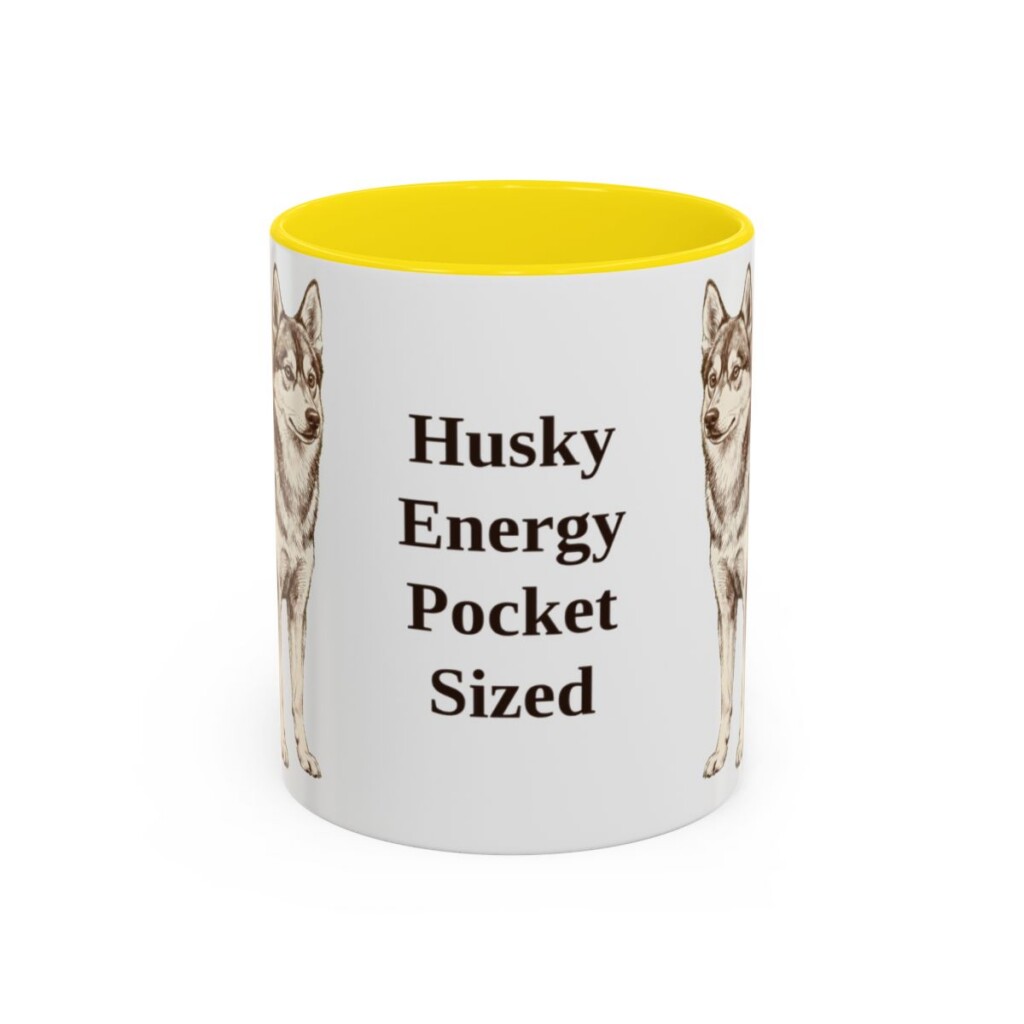 11oz Funny Alaskan Klee Kai Mug, Husky Energy Pocket Sized, Vintage Dog Coffee Mug, Dog Lover Gift
