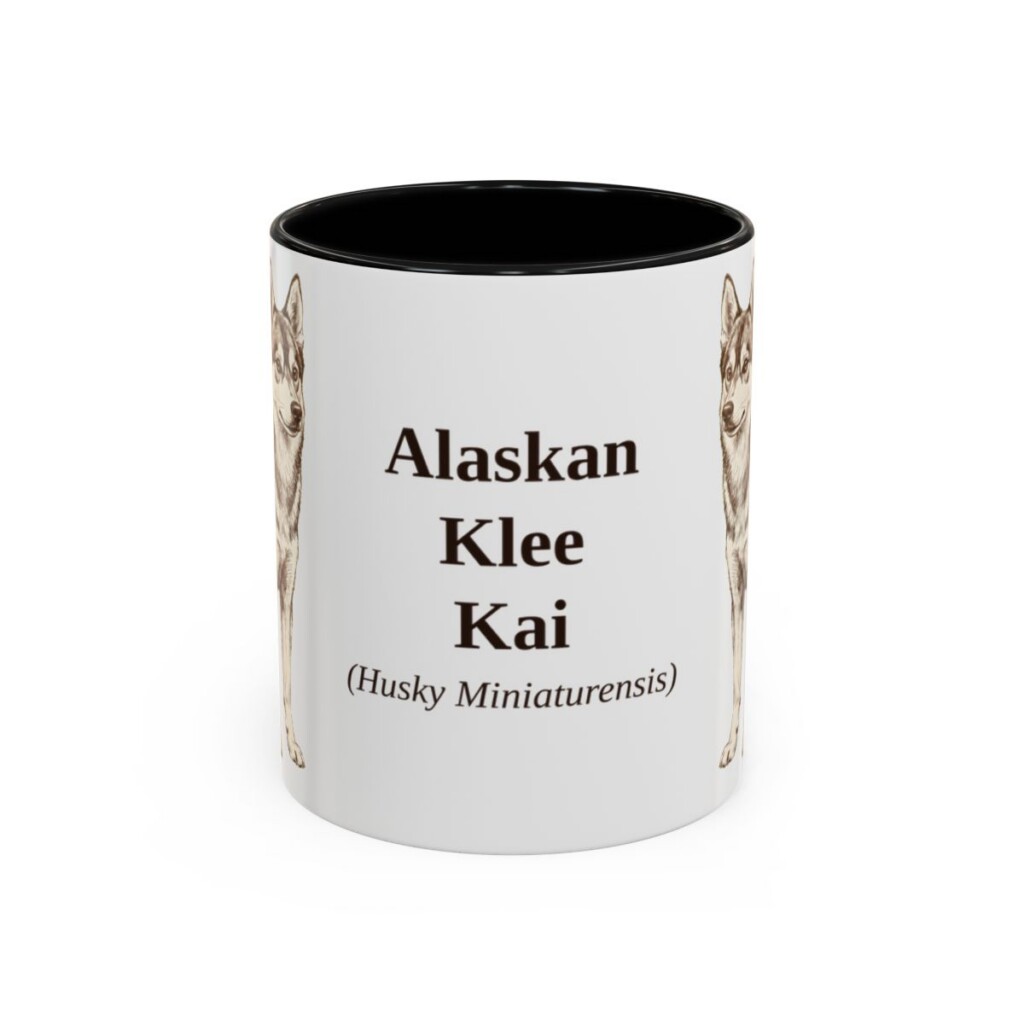 11oz Alaskan Klee Kai Latin Mug, Alaskan Klee Kai, Vintage Dog Coffee Mug, Dog Lover Gift