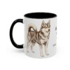 11oz Alaskan Klee Kai Latin Mug, Alaskan Klee Kai, Vintage Dog Coffee Mug, Dog Lover Gift