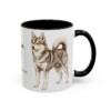 11oz Alaskan Klee Kai Latin Mug, Alaskan Klee Kai, Vintage Dog Coffee Mug, Dog Lover Gift