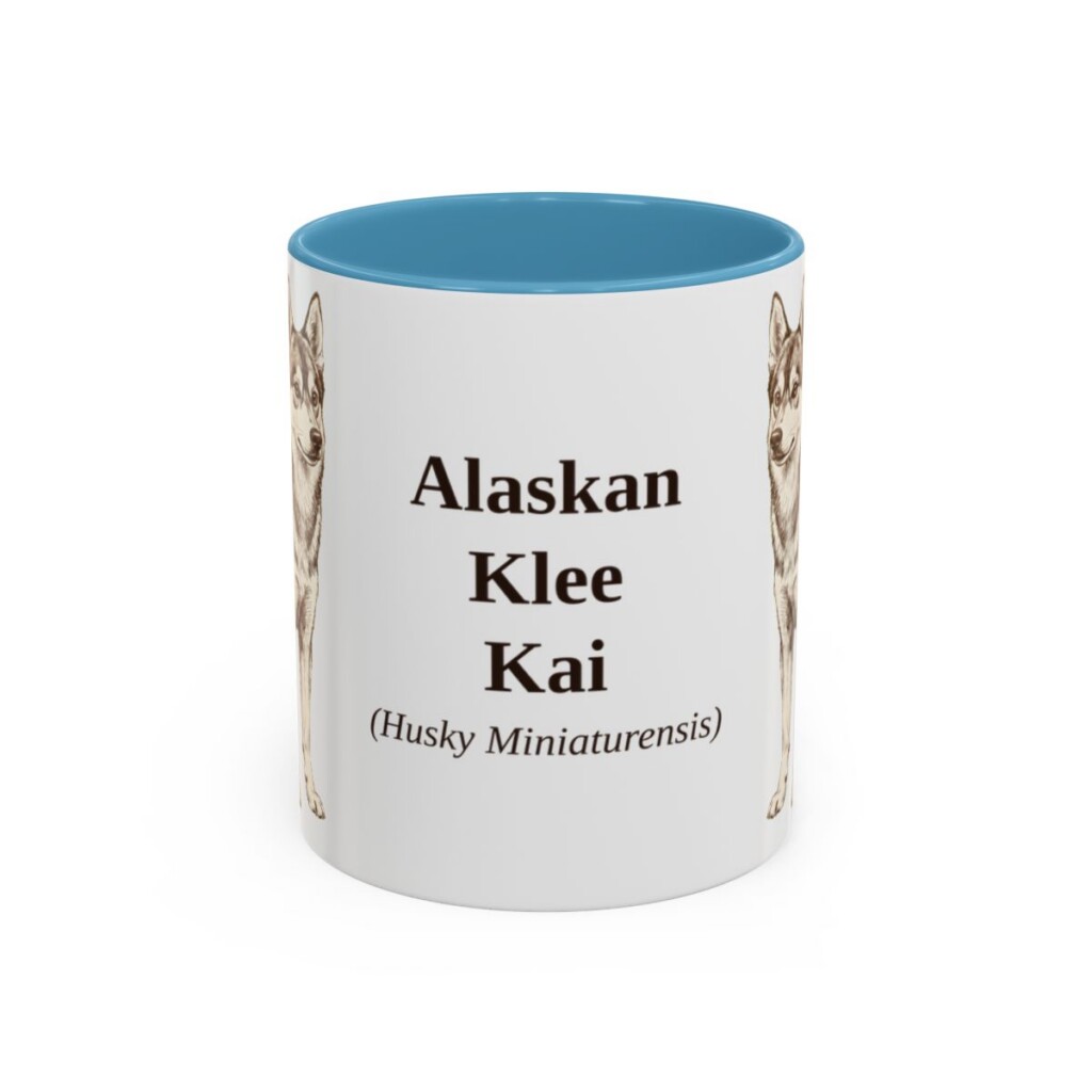 11oz Alaskan Klee Kai Latin Mug, Alaskan Klee Kai, Vintage Dog Coffee Mug, Dog Lover Gift