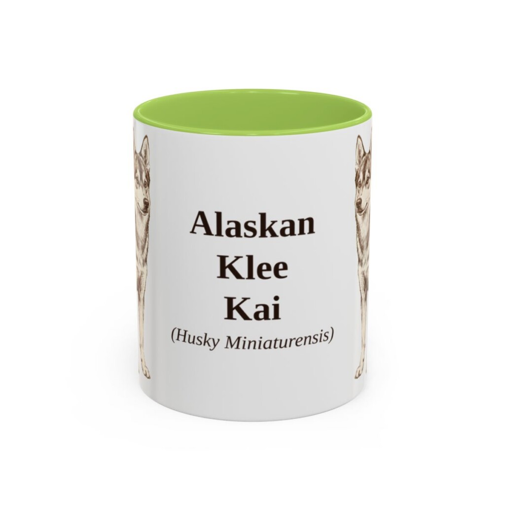 11oz Alaskan Klee Kai Latin Mug, Alaskan Klee Kai, Vintage Dog Coffee Mug, Dog Lover Gift