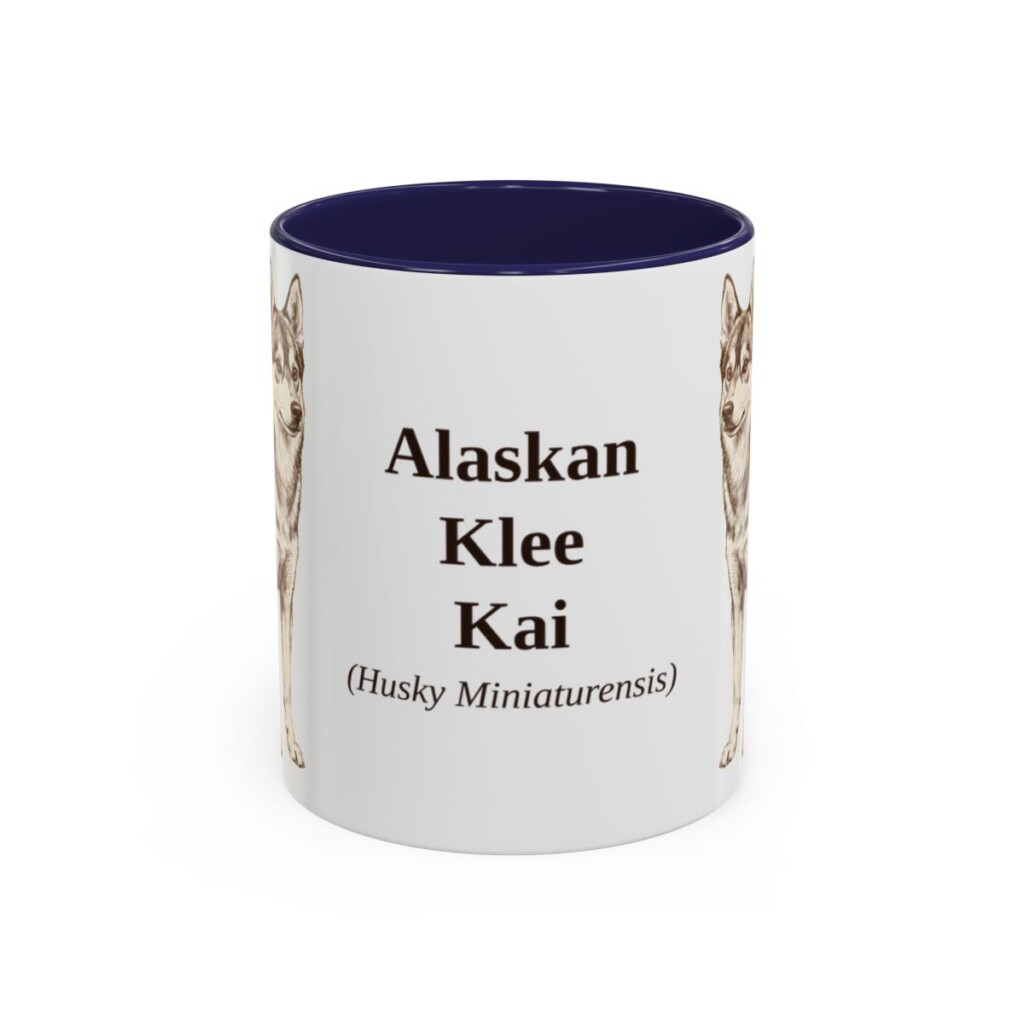 11oz Alaskan Klee Kai Latin Mug, Alaskan Klee Kai, Vintage Dog Coffee Mug, Dog Lover Gift