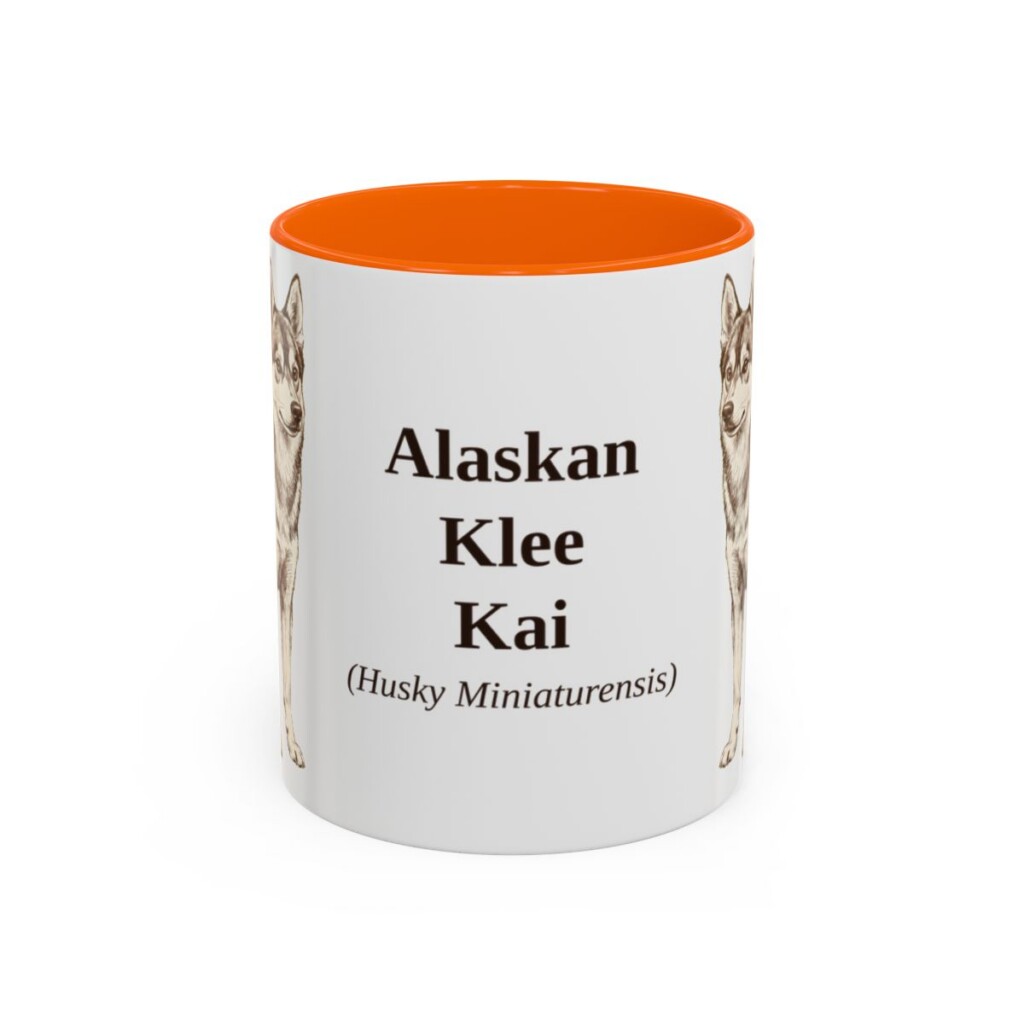 11oz Alaskan Klee Kai Latin Mug, Alaskan Klee Kai, Vintage Dog Coffee Mug, Dog Lover Gift
