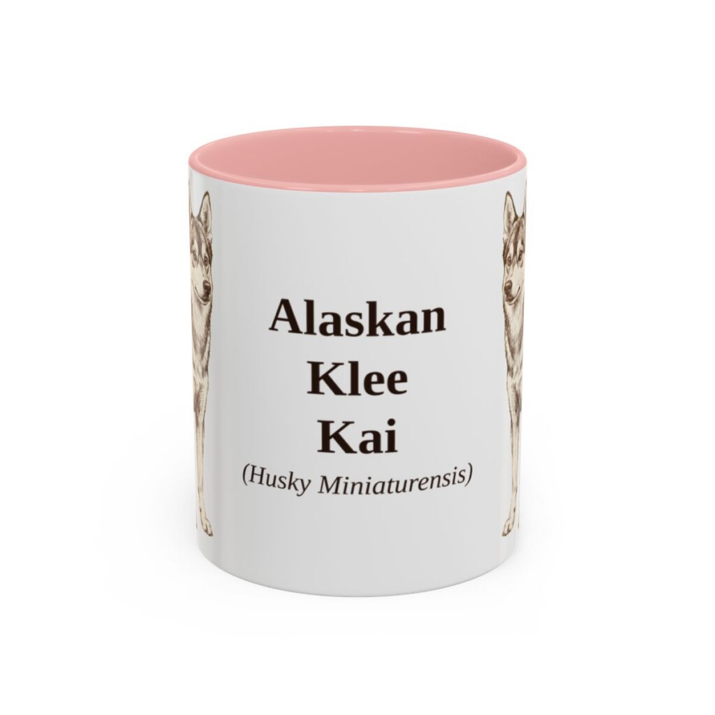 11oz Alaskan Klee Kai Latin Mug, Alaskan Klee Kai, Vintage Dog Coffee Mug, Dog Lover Gift