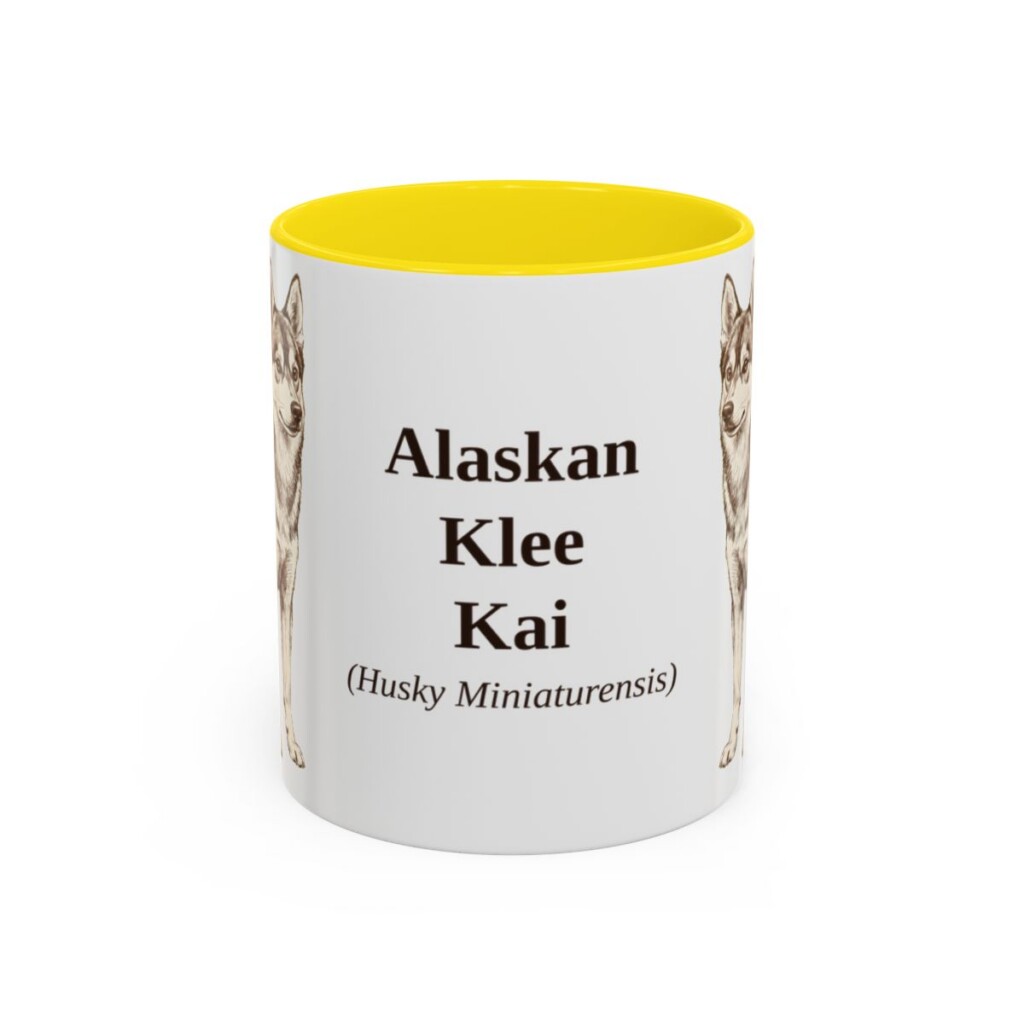 11oz Alaskan Klee Kai Latin Mug, Alaskan Klee Kai, Vintage Dog Coffee Mug, Dog Lover Gift