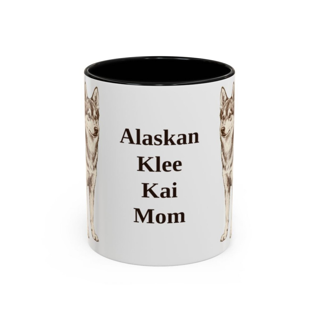 11oz Alaskan Klee Kai Dog Mom Mug, Vintage Sketch Coffee Mug, Dog Mom Gift