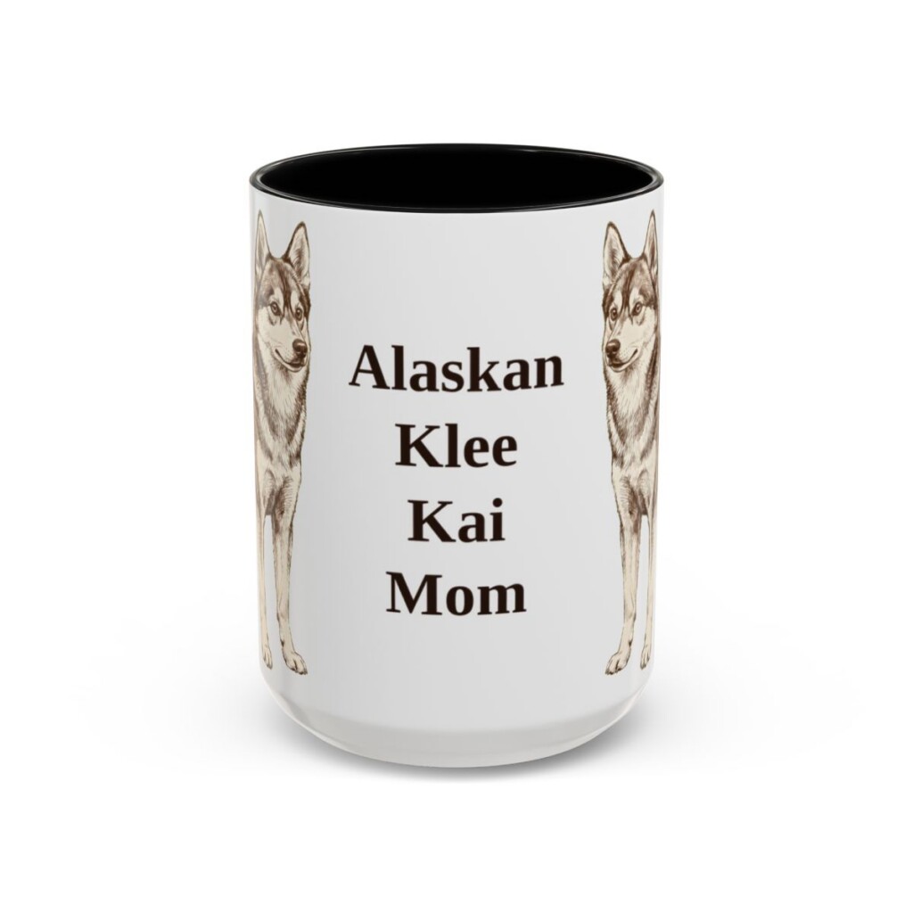 alaskan-klee-kai-mug-mom-black-front-3 15oz Alaskan Klee Kai Dog Mom Mug, Vintage Sketch Coffee Mug, Dog Mom Gift