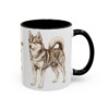 11oz Alaskan Klee Kai Dog Mom Mug, Vintage Sketch Coffee Mug, Dog Mom Gift