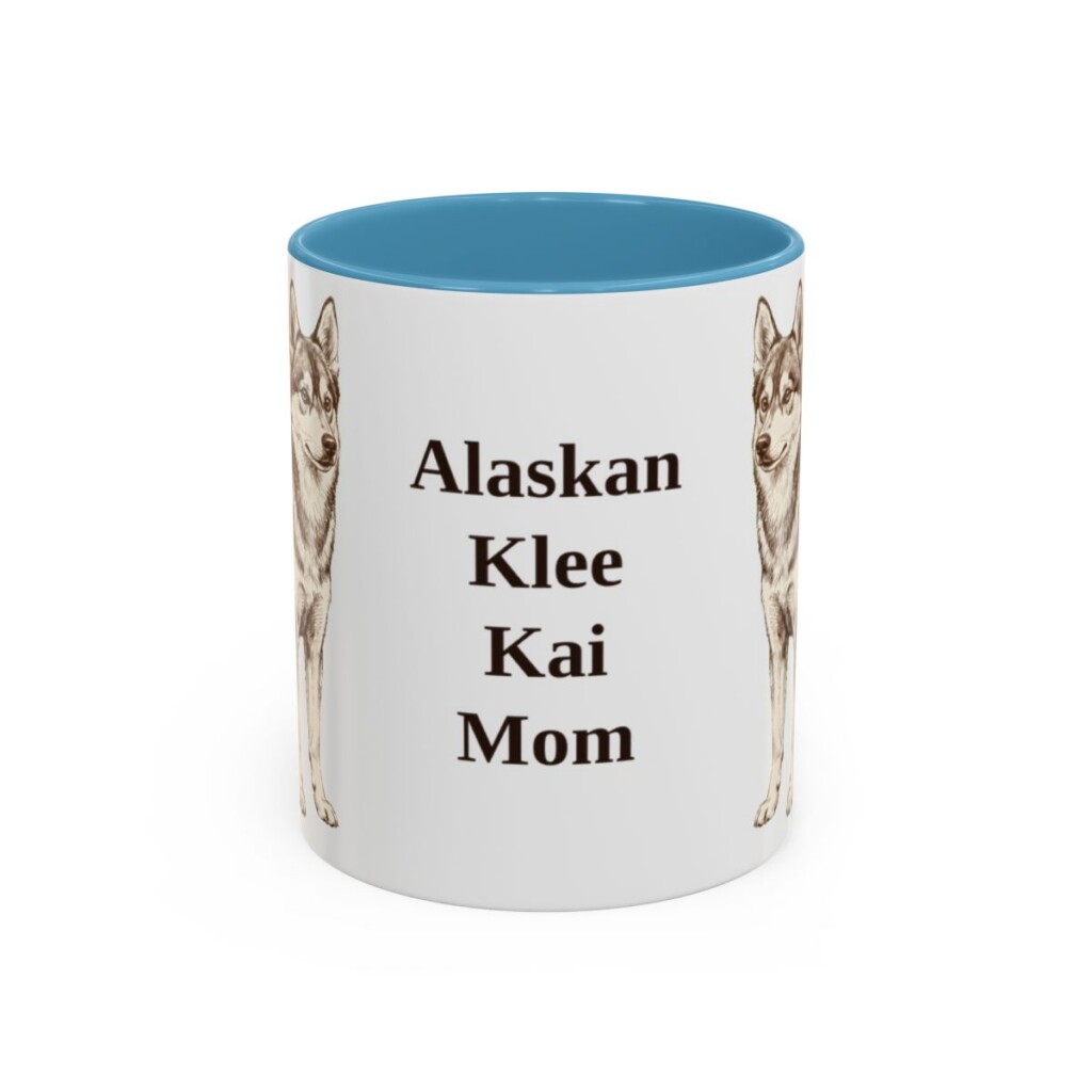 11oz Alaskan Klee Kai Dog Mom Mug, Vintage Sketch Coffee Mug, Dog Mom Gift