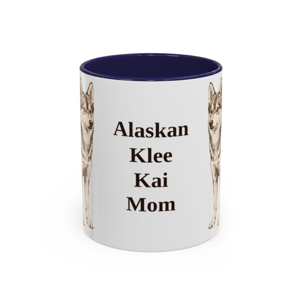 11oz Alaskan Klee Kai Dog Mom Mug, Vintage Sketch Coffee Mug, Dog Mom Gift