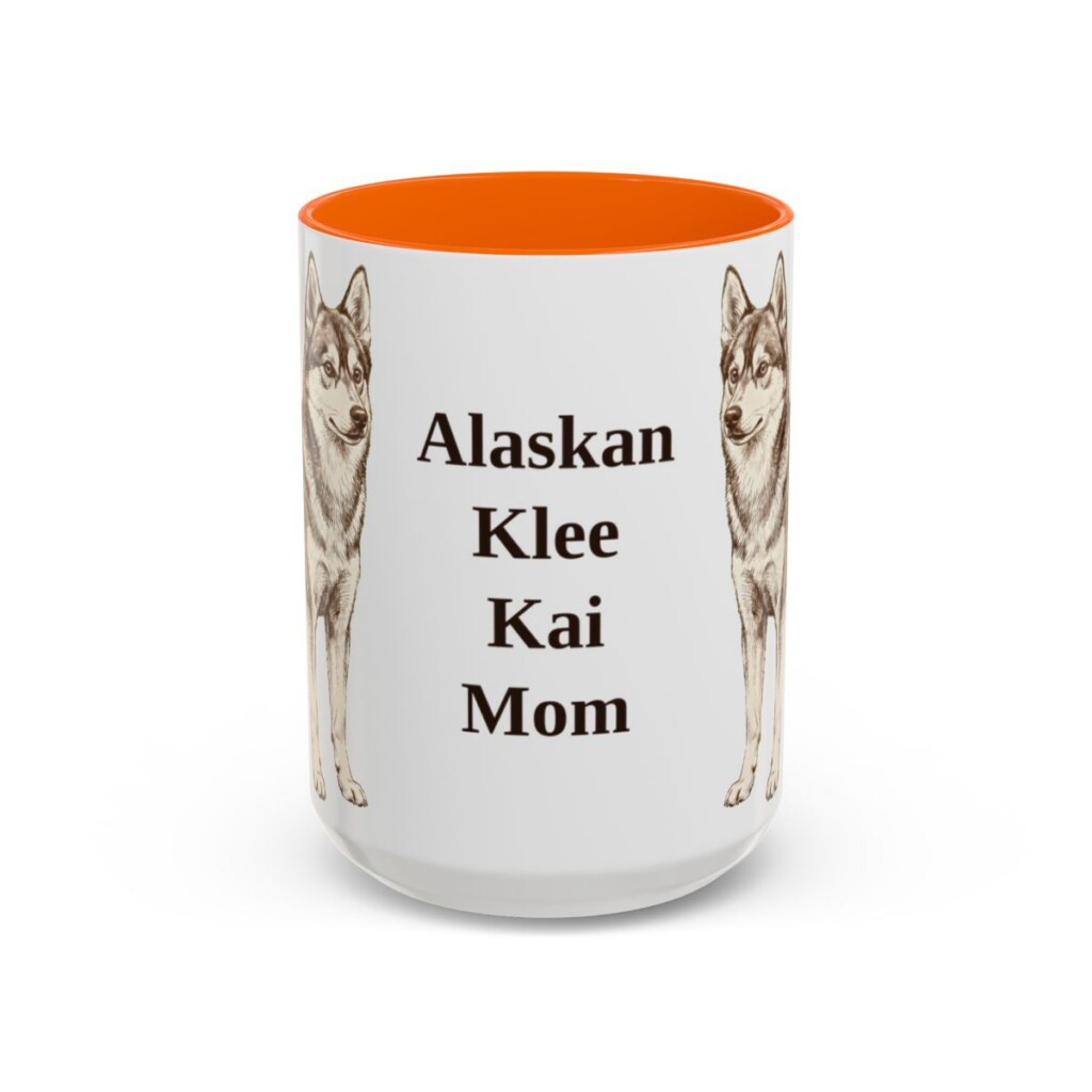 alaskan-klee-kai-mug-mom-orange-3 15oz Alaskan Klee Kai Dog Mom Mug, Vintage Sketch Coffee Mug, Dog Mom Gift