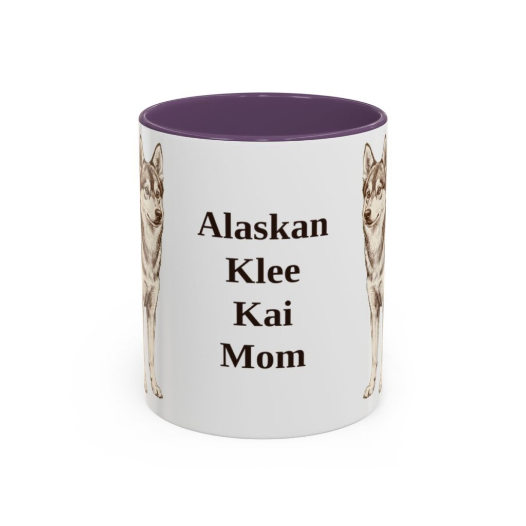 11oz Alaskan Klee Kai Dog Mom Mug, Vintage Sketch Coffee Mug, Dog Mom Gift