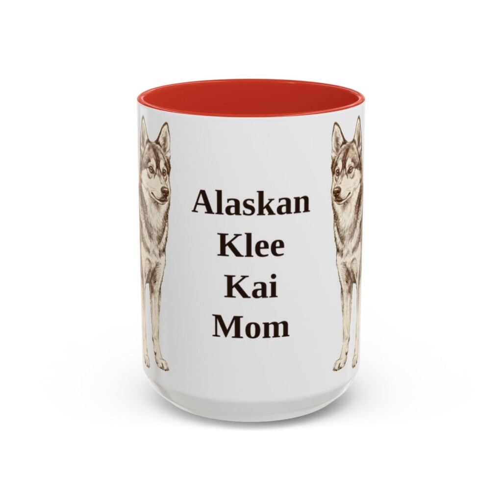 alaskan-klee-kai-mug-mom-red-3 15oz Alaskan Klee Kai Dog Mom Mug, Vintage Sketch Coffee Mug, Dog Mom Gift