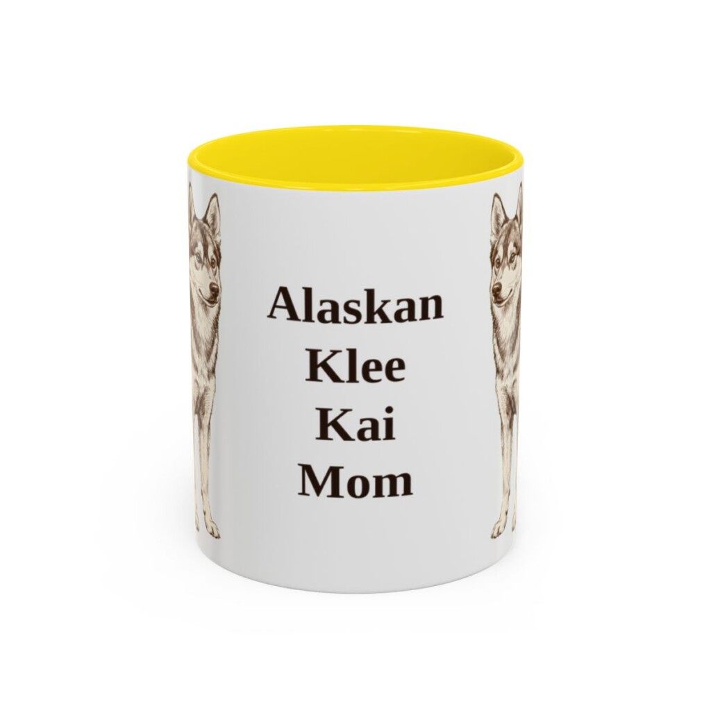 11oz Alaskan Klee Kai Dog Mom Mug, Vintage Sketch Coffee Mug, Dog Mom Gift