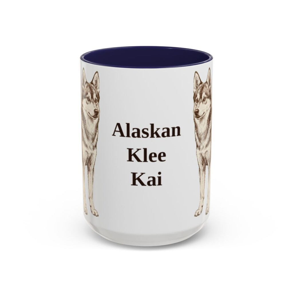 15oz Alaskan Klee Kai Mug, Vintage Dog Portrait Coffee Mug, Dog Lover Gift