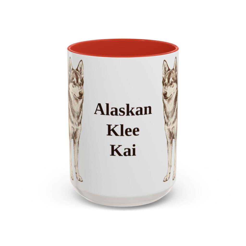 15oz Alaskan Klee Kai Mug, Vintage Dog Portrait Coffee Mug, Dog Lover Gift