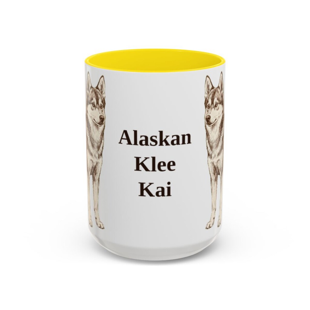 15oz Alaskan Klee Kai Mug, Vintage Dog Portrait Coffee Mug, Dog Lover Gift