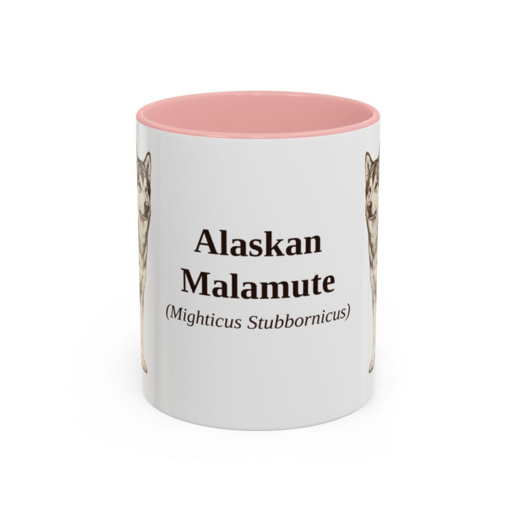 11oz Alaskan Malamute Latin Mug, Alaskan Malamute, Vintage Dog Coffee Mug, Dog Lover Gift