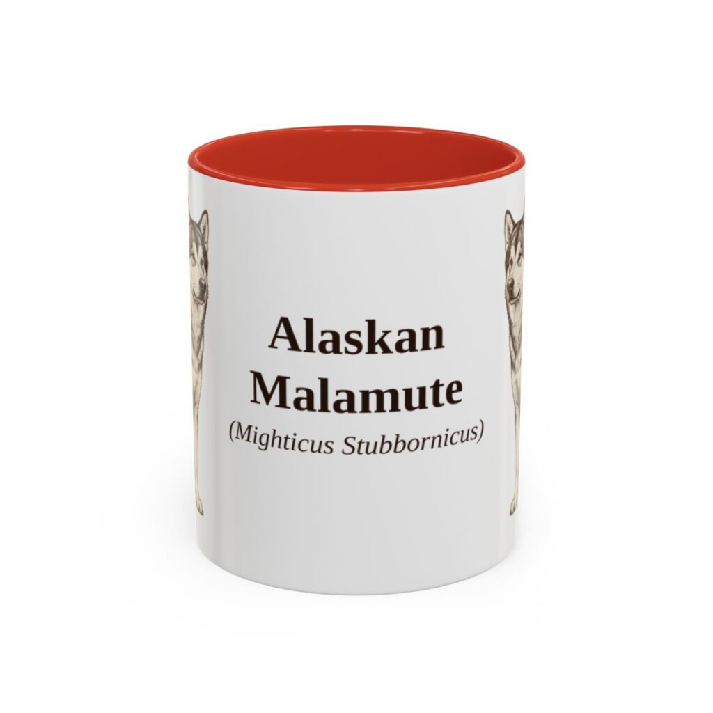 11oz Alaskan Malamute Latin Mug, Alaskan Malamute, Vintage Dog Coffee Mug, Dog Lover Gift