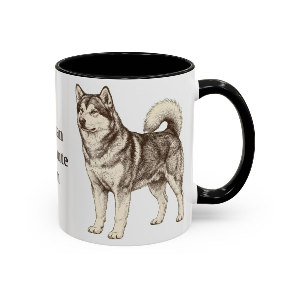 11oz Alaskan Malamute Dog Mom Mug, Vintage Sketch Coffee Mug, Dog Mom Gift