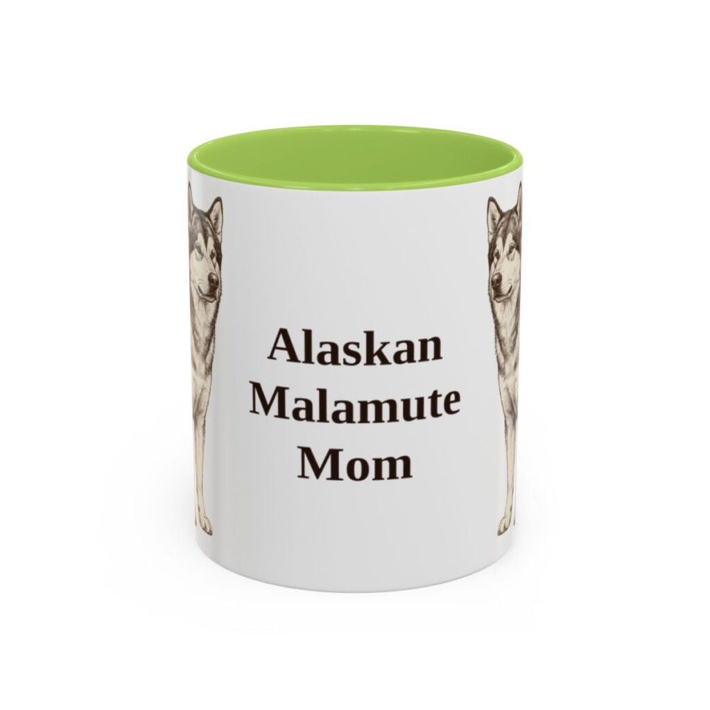 11oz Alaskan Malamute Dog Mom Mug, Vintage Sketch Coffee Mug, Dog Mom Gift