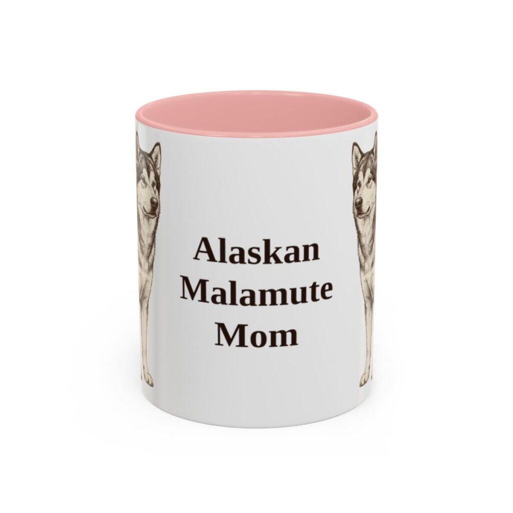 11oz Alaskan Malamute Dog Mom Mug, Vintage Sketch Coffee Mug, Dog Mom Gift