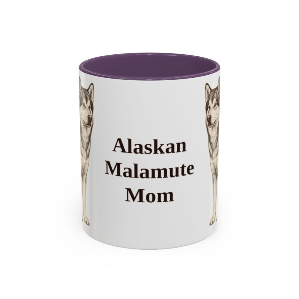11oz Alaskan Malamute Dog Mom Mug, Vintage Sketch Coffee Mug, Dog Mom Gift