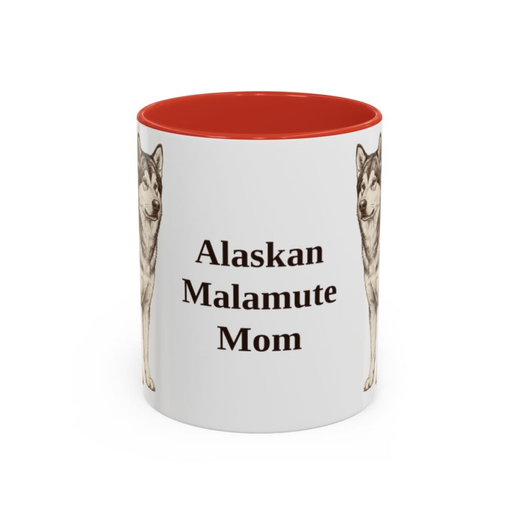 11oz Alaskan Malamute Dog Mom Mug, Vintage Sketch Coffee Mug, Dog Mom Gift