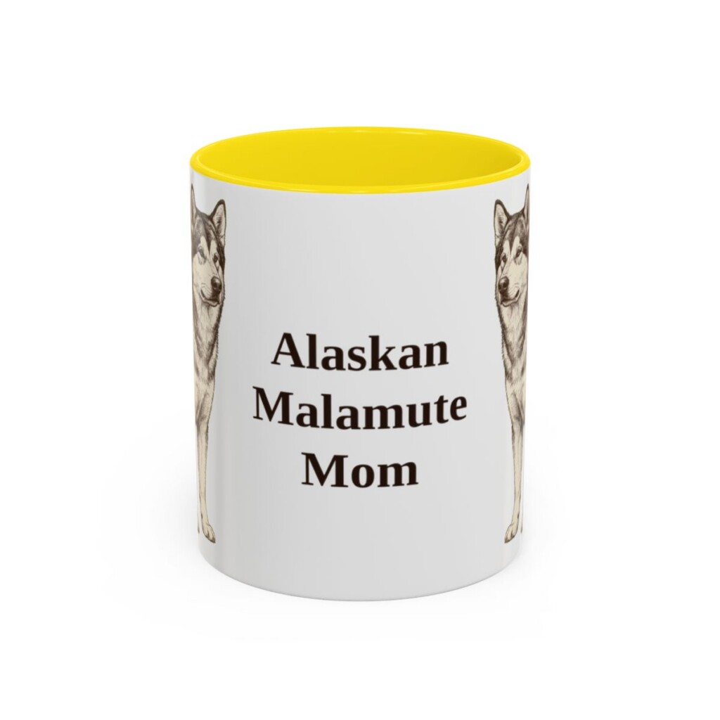 11oz Alaskan Malamute Dog Mom Mug, Vintage Sketch Coffee Mug, Dog Mom Gift