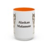 alaskan-malamute-mug-orange-3 15oz Alaskan Malamute Mug, Vintage Dog Portrait Coffee Mug, Dog Lover Gift