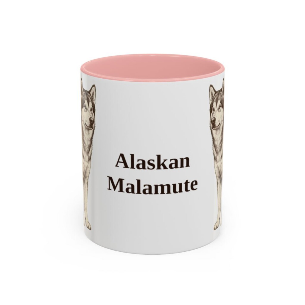 11oz Alaskan Malamute Mug, Vintage Dog Portrait Coffee Mug, Dog Lover Gift