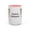 alaskan-malamute-mug-pink-3 15oz Alaskan Malamute Mug, Vintage Dog Portrait Coffee Mug, Dog Lover Gift