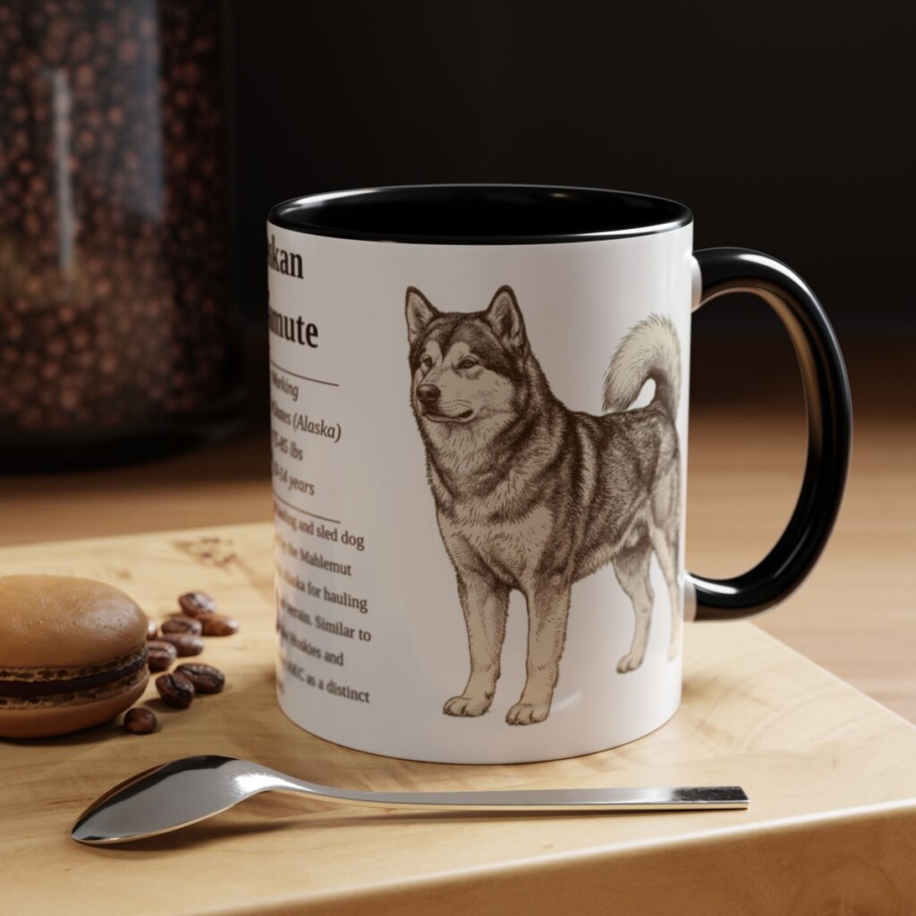 Alaskan Malamute Writeup Shirt, Vintage Dog Sketch Tee, Dog Writeup Gift
