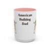 american-bulldog-mug-dad-pink-3 15oz American Bulldog Dog Dad Mug, Vintage Sketch Coffee Mug, Dog Dad Gift