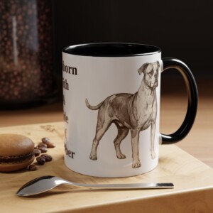11oz Funny American Bulldog Mug, Stubborn With A Side Of Slobber, Vintage Dog Coffee Mug, Dog Lover Gift