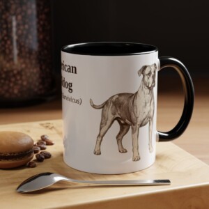 11oz American Bulldog Latin Mug, American Bulldog, Vintage Dog Coffee Mug, Dog Lover Gift