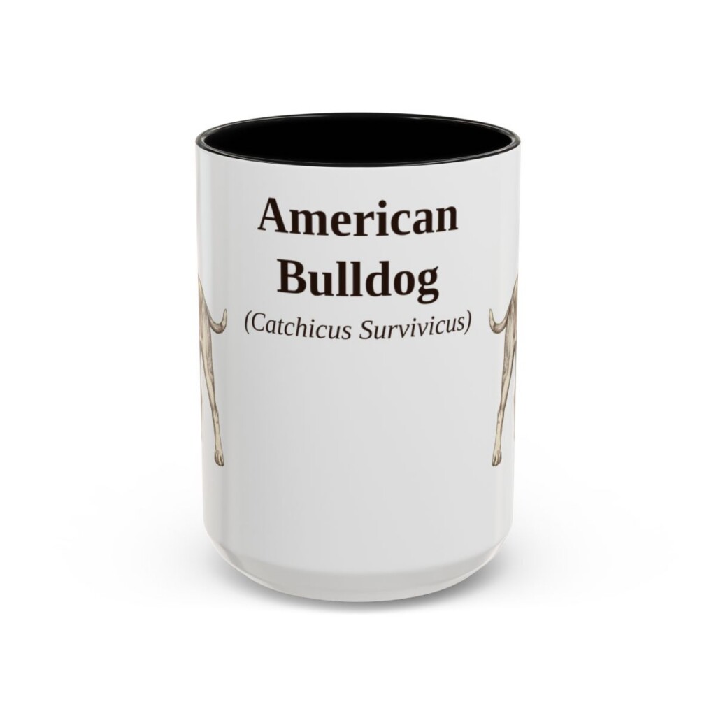 15oz American Bulldog Latin Mug, American Bulldog, Vintage Dog Coffee Mug, Dog Lover Gift