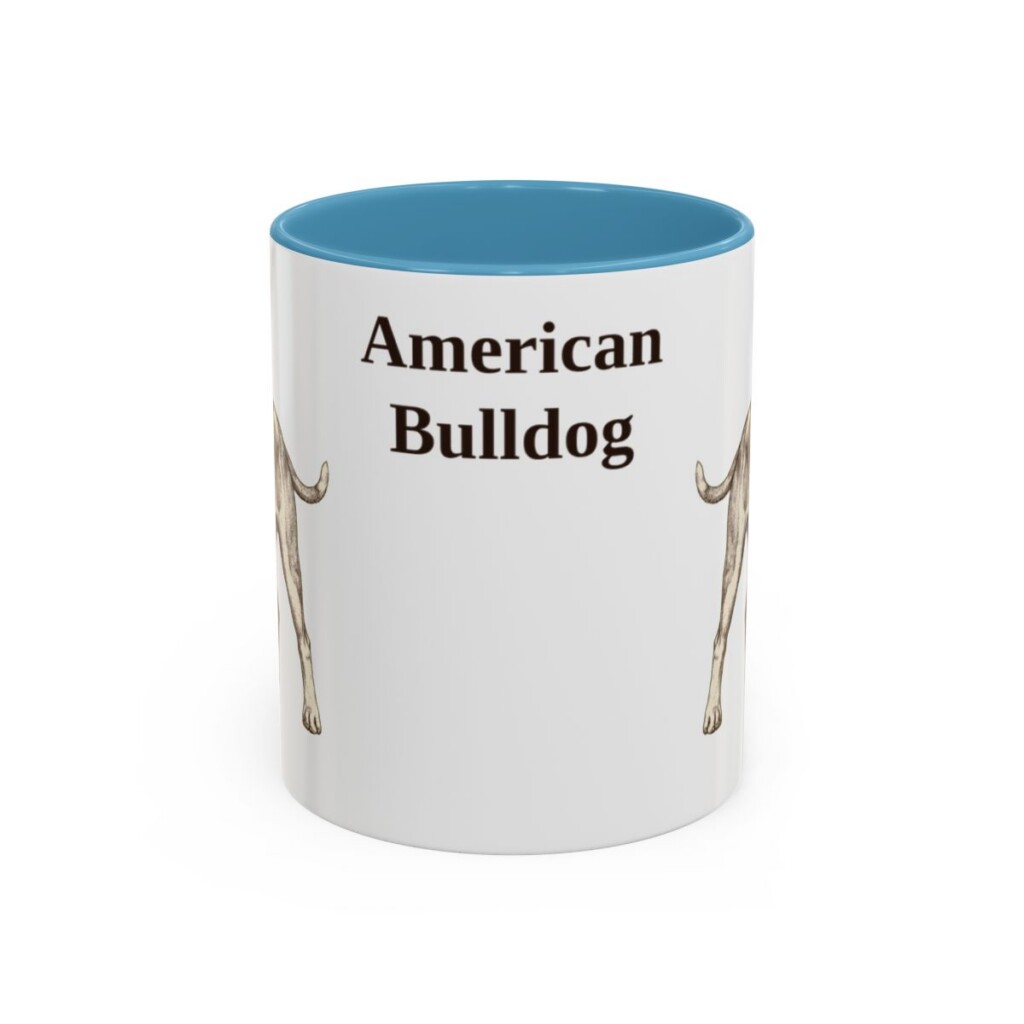 11oz American Bulldog Mug, Vintage Dog Portrait Coffee Mug, Dog Lover Gift