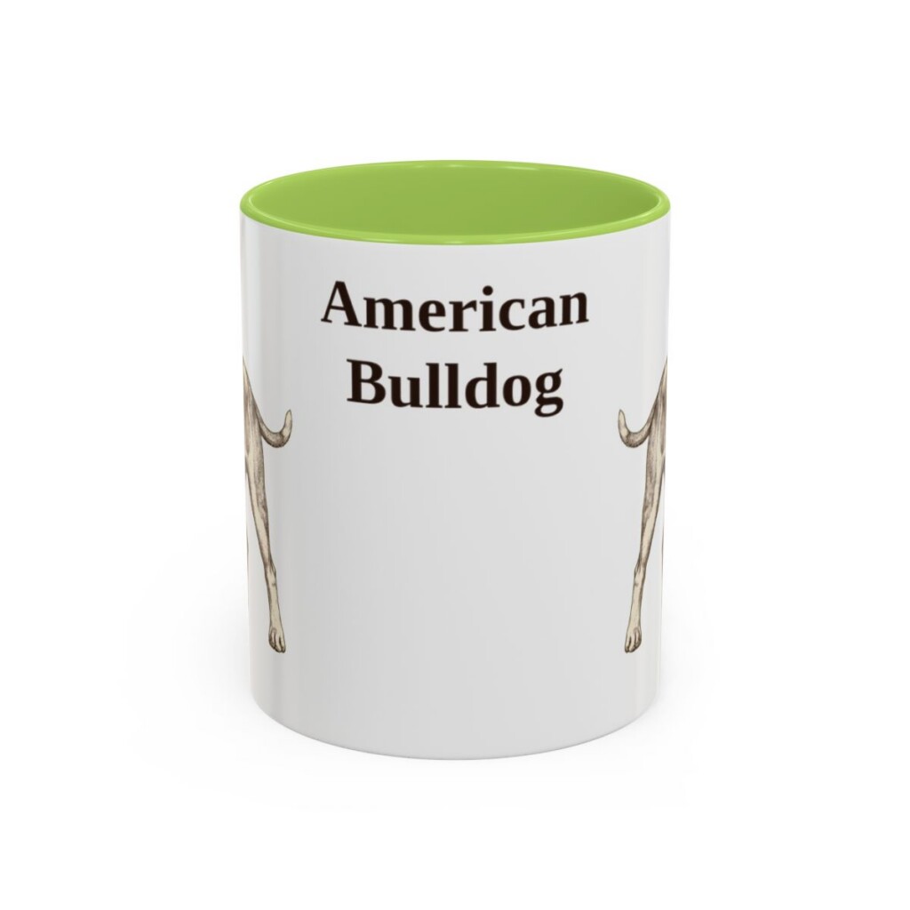11oz American Bulldog Mug, Vintage Dog Portrait Coffee Mug, Dog Lover Gift