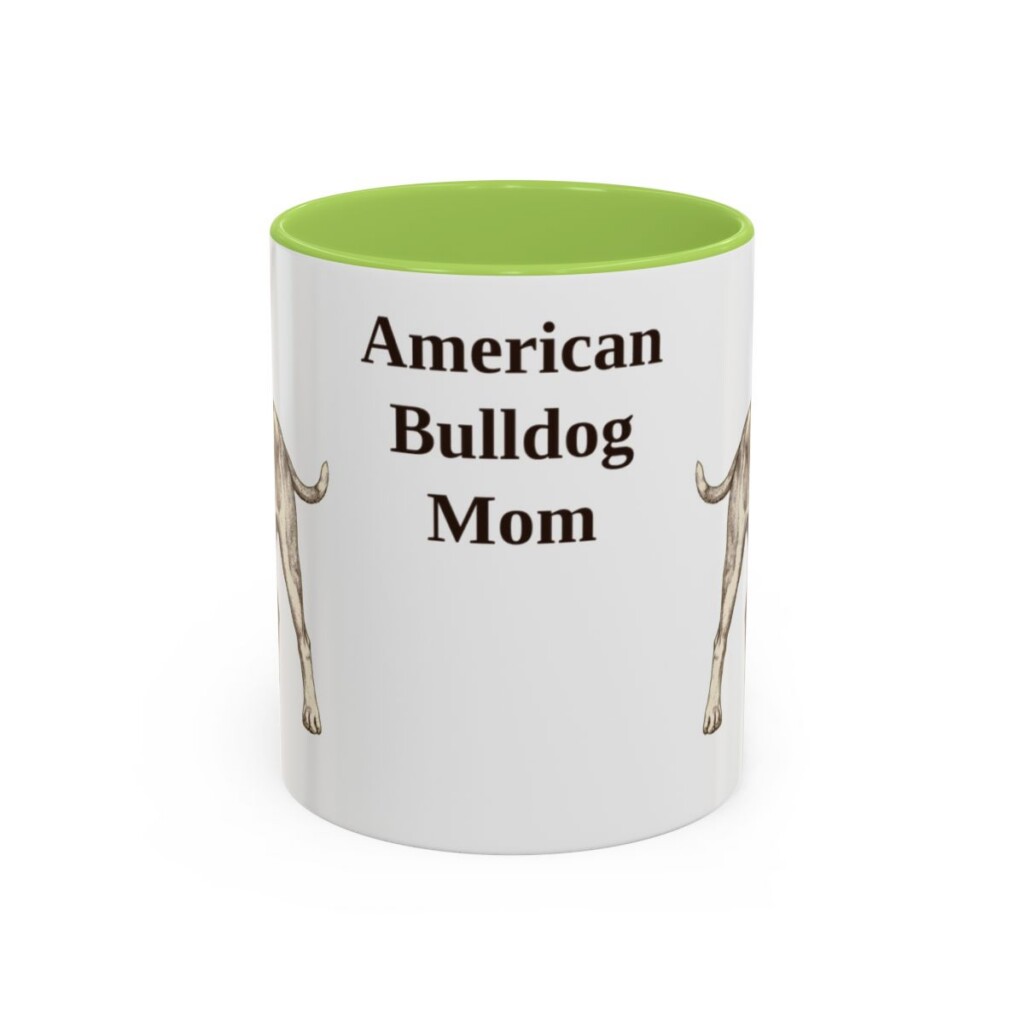 11oz American Bulldog Dog Mom Mug, Vintage Sketch Coffee Mug, Dog Mom Gift