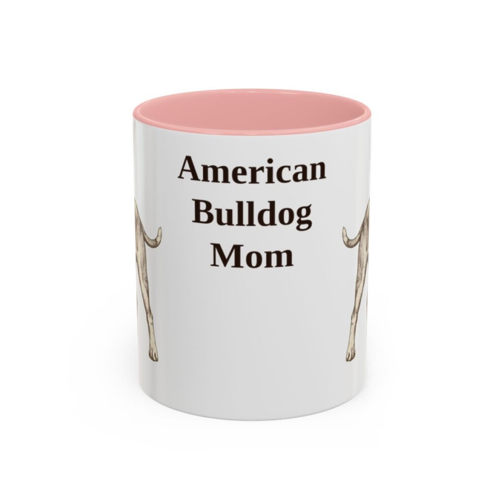 11oz American Bulldog Dog Mom Mug, Vintage Sketch Coffee Mug, Dog Mom Gift