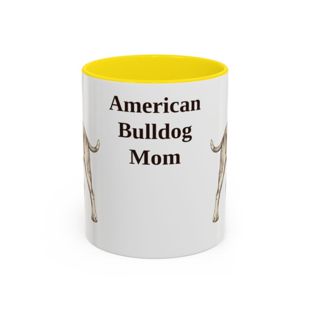 11oz American Bulldog Dog Mom Mug, Vintage Sketch Coffee Mug, Dog Mom Gift