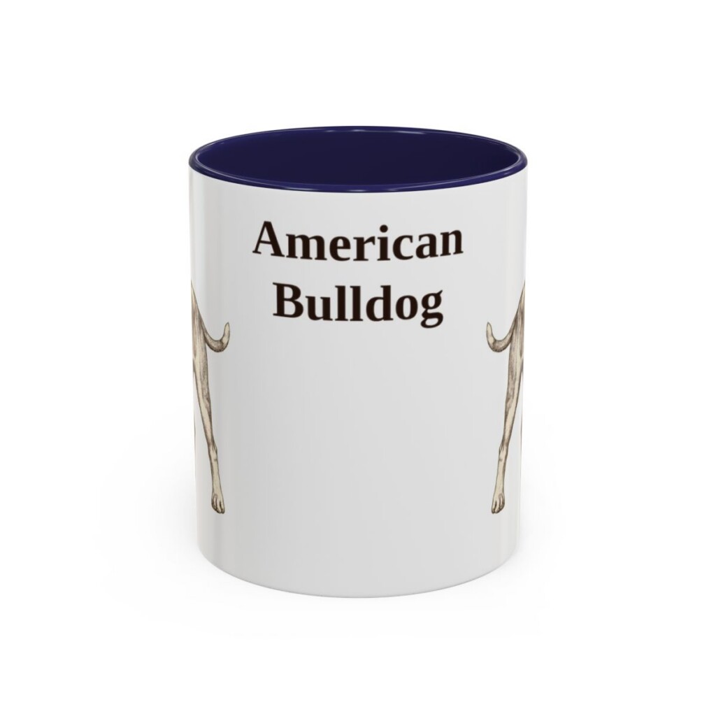 11oz American Bulldog Mug, Vintage Dog Portrait Coffee Mug, Dog Lover Gift
