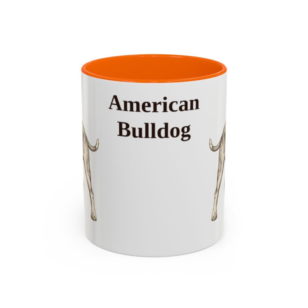 11oz American Bulldog Mug, Vintage Dog Portrait Coffee Mug, Dog Lover Gift