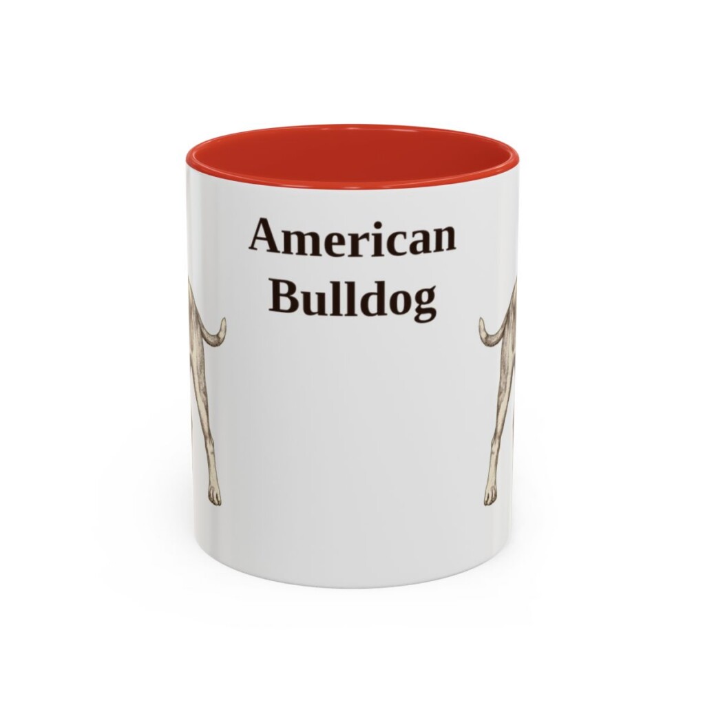 11oz American Bulldog Mug, Vintage Dog Portrait Coffee Mug, Dog Lover Gift