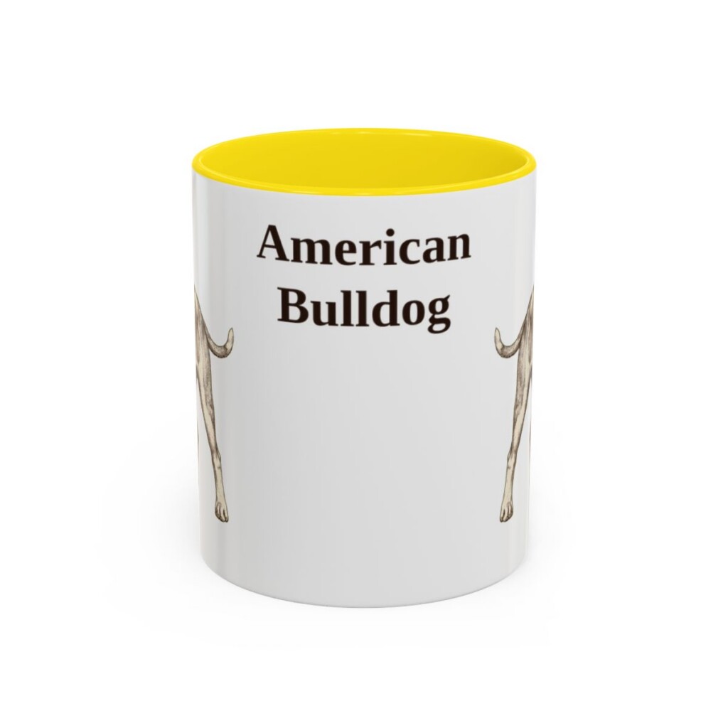 11oz American Bulldog Mug, Vintage Dog Portrait Coffee Mug, Dog Lover Gift