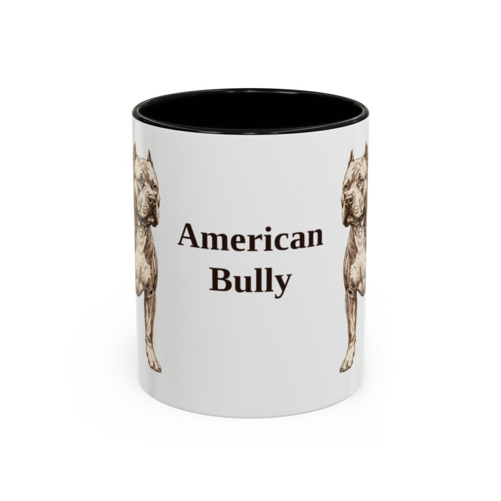 11oz American Bully Mug, Vintage Dog Portrait Coffee Mug, Dog Lover Gift
