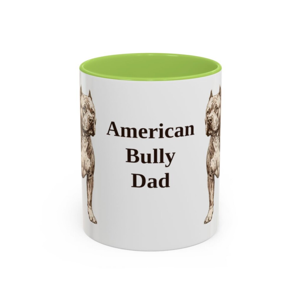 11oz American Bully Dog Dad Mug, Vintage Sketch Coffee Mug, Dog Dad Gift