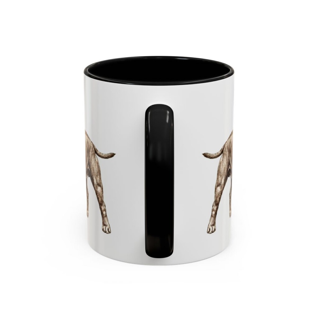 american-bully-mug-humor-black-back-1 11oz Funny American Bully Mug, All Gains No Grudges, Vintage Dog Coffee Mug, Dog Lover Gift
